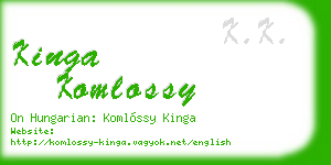 kinga komlossy business card