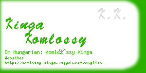 kinga komlossy business card